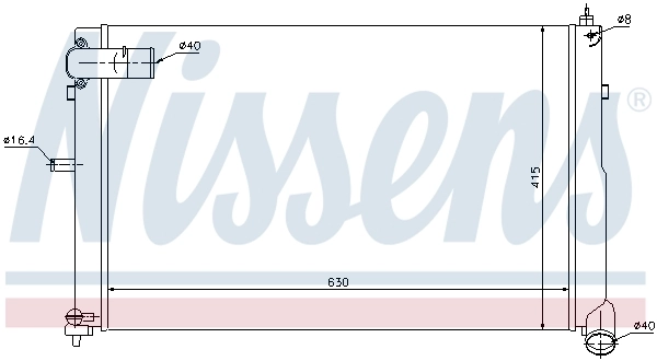 NISSENS 61308 Radiator, engine cooling