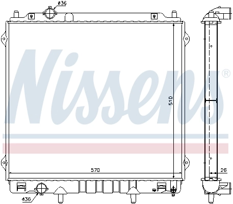 NISSENS 67483 Radiator, engine cooling