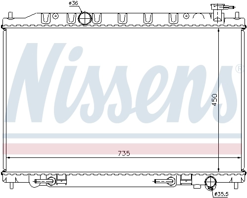 NISSENS 68712 Radiator, engine cooling