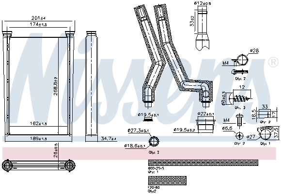 Heat Exchanger, interior heating 707242