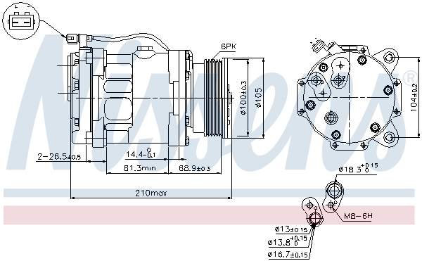 Compressor, air conditioning ** FIRST FIT ** 89088