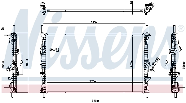 NISSENS 607191 Radiator, engine cooling