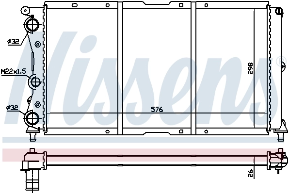 NISSENS 61859 Radiator, engine cooling