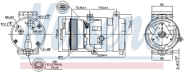 NISSENS 89218 Compressor, air conditioning