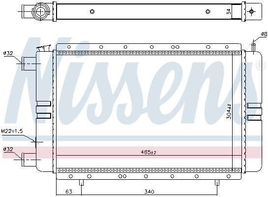 NISSENS 63850 Radiator, engine cooling
