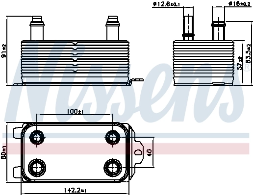 NISSENS 91162 Oil Cooler, automatic transmission