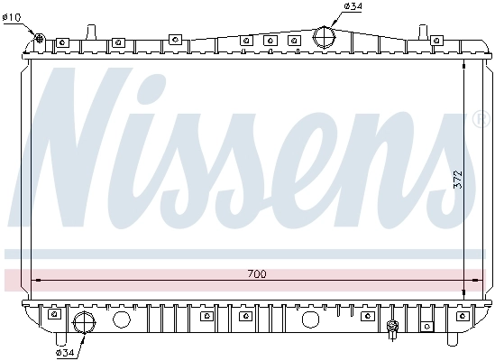 NISSENS 61633 Radiator, engine cooling