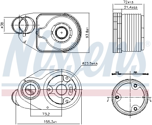 Oil Cooler, engine oil ** FIRST FIT ** 90932