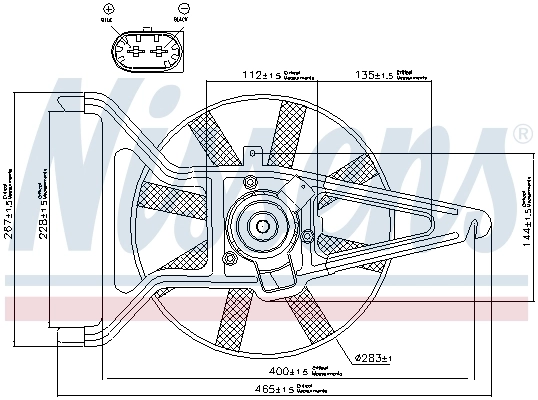 Fan, engine cooling 85041