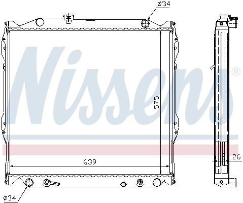 NISSENS 647551 Radiator, engine cooling