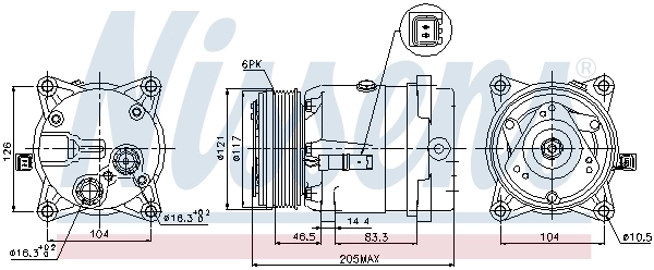 NISSENS 89122 Compressor, air conditioning