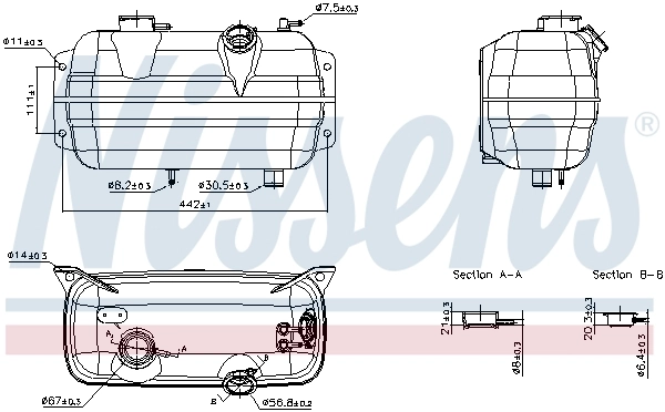 NISSENS 996079 Expansion Tank, coolant