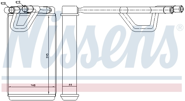 NISSENS 72208 Heat Exchanger, interior heating
