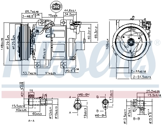 NISSENS 890293 Compressor, air conditioning
