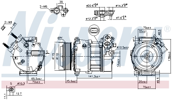 Compressor, air conditioning ** FIRST FIT ** 890617