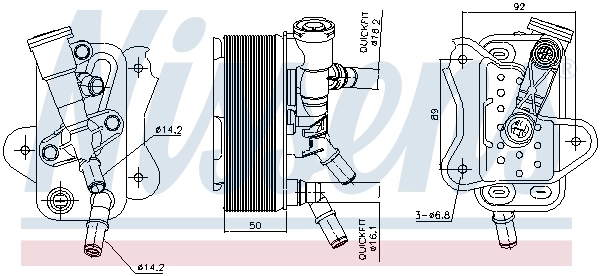 Oil Cooler, automatic transmission 91299