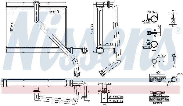 Heat Exchanger, interior heating ** FIRST FIT ** 707289