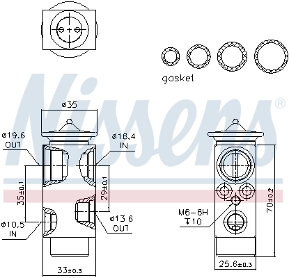 NISSENS 999312 Expansion Valve, air conditioning