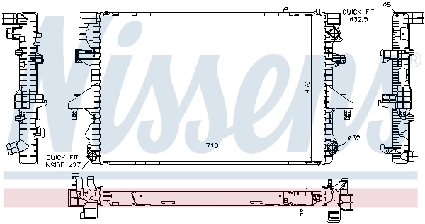Radiator, engine cooling 65283A