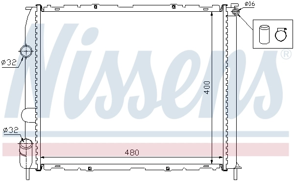 Radiator, engine cooling 63886