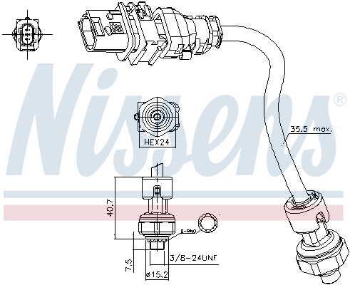 Pressure Switch, air conditioning ** FIRST FIT ** 301025