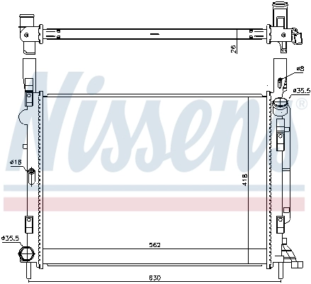 NISSENS 637618 Radiator, engine cooling