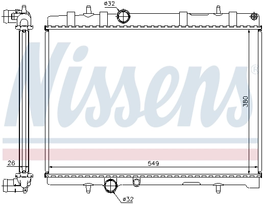 Radiator, engine cooling 63605A