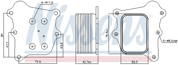 NISSENS 91250 Oil Cooler, engine oil