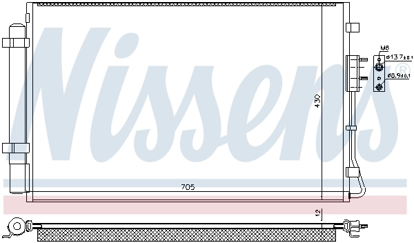 NISSENS 940728 Condenser, air conditioning