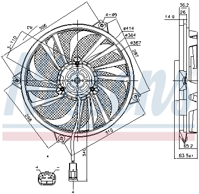 Fan, engine cooling 85789
