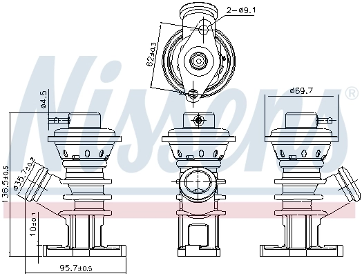 NISSENS 98191 EGR Valve