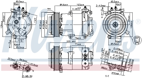 Compressor, air conditioning ** FIRST FIT ** 89569