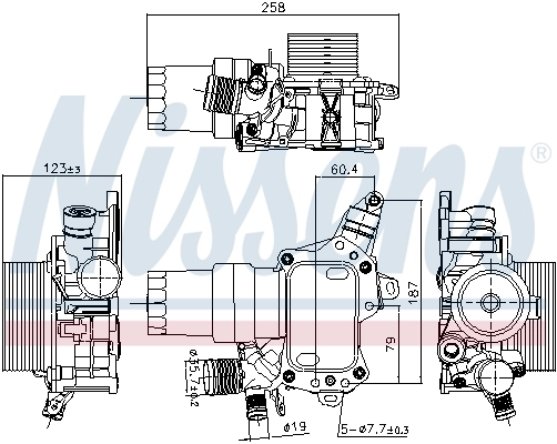 NISSENS 91194 Oil Cooler, engine oil