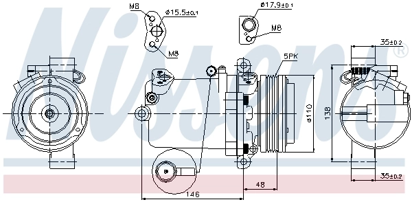 Compressor, air conditioning ** FIRST FIT ** 89133