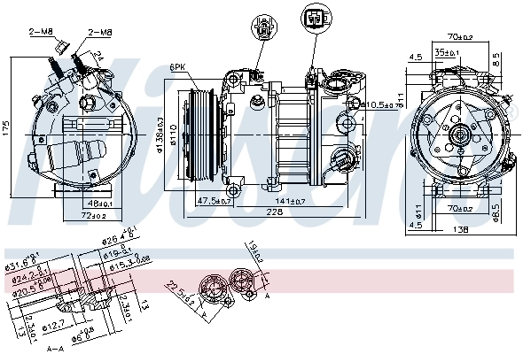 Compressor, air conditioning ** FIRST FIT ** 890124