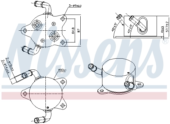 NISSENS 91544 Oil Cooler, automatic transmission