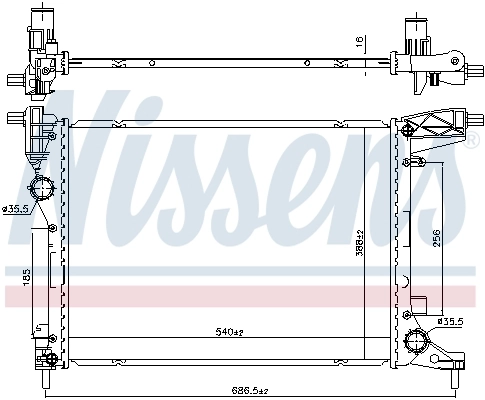 Radiator, engine cooling 606277