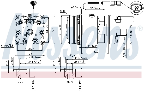 Compressor, air conditioning ** FIRST FIT ** 89459