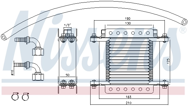 NISSENS 90634 Oil Cooler, engine oil