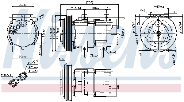 Compressor, air conditioning ** FIRST FIT ** 89251