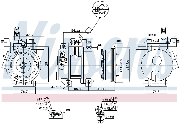 Compressor, air conditioning ** FIRST FIT ** 89279