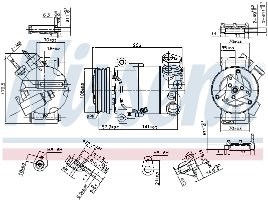 Compressor, air conditioning ** FIRST FIT ** 890215
