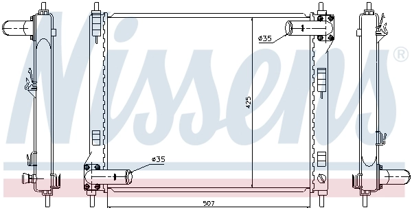 NISSENS 67370 Radiator, engine cooling