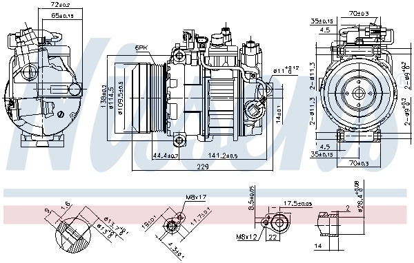 NISSENS 890296 Compressor, air conditioning