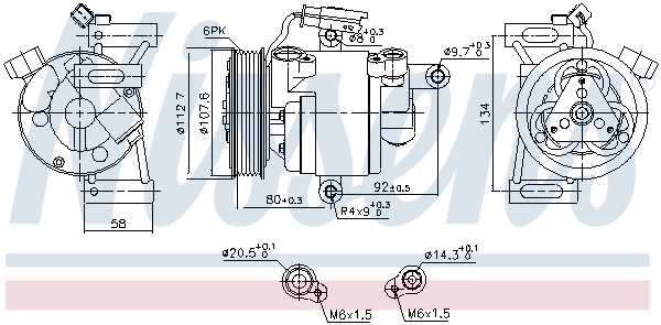 NISSENS 890649 Compressor, air conditioning