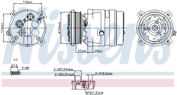 NISSENS 89259 Compressor, air conditioning