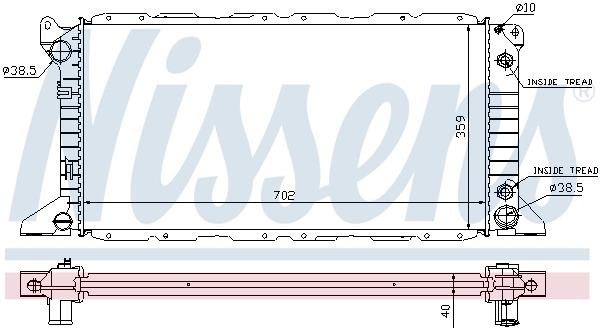 NISSENS 62058A Radiator, engine cooling