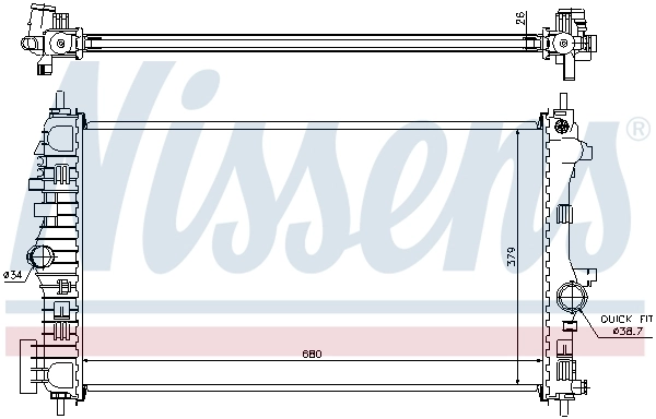 NISSENS 630716 Radiator, engine cooling