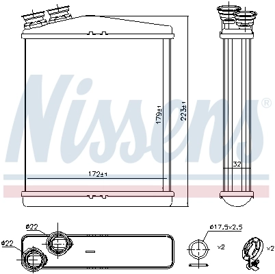 NISSENS 73645 Heat Exchanger, interior heating