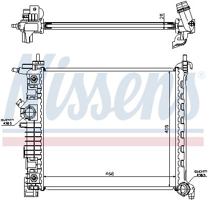 NISSENS 630737 Radiator, engine cooling